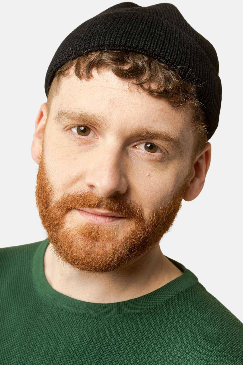 MELA kurze Rippstrick Mütze RAFI Black Dockermütze Schwarz