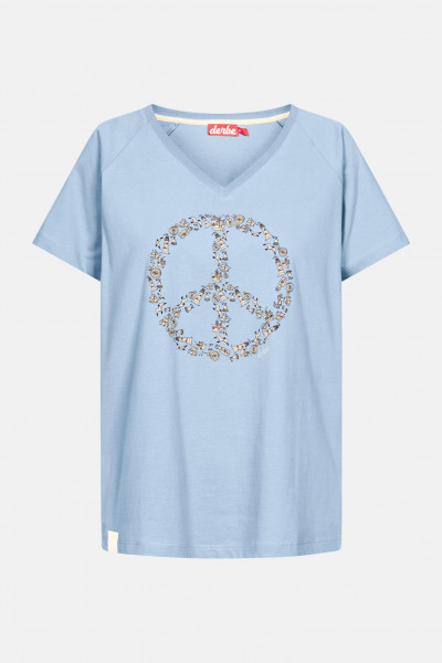 Derbe Peace Damen T-Shirt Hellblau Forget Me Not Derbe Peace Damen T-Shirt Hellblau Forget Me Not