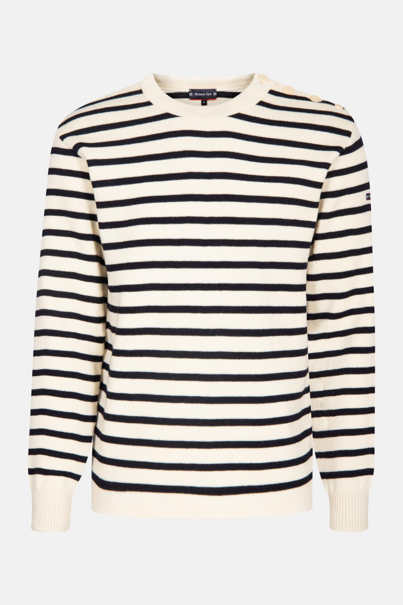 Pullover Fouesnant Blau-Weiss Gestreift für Herren von Armor Lux