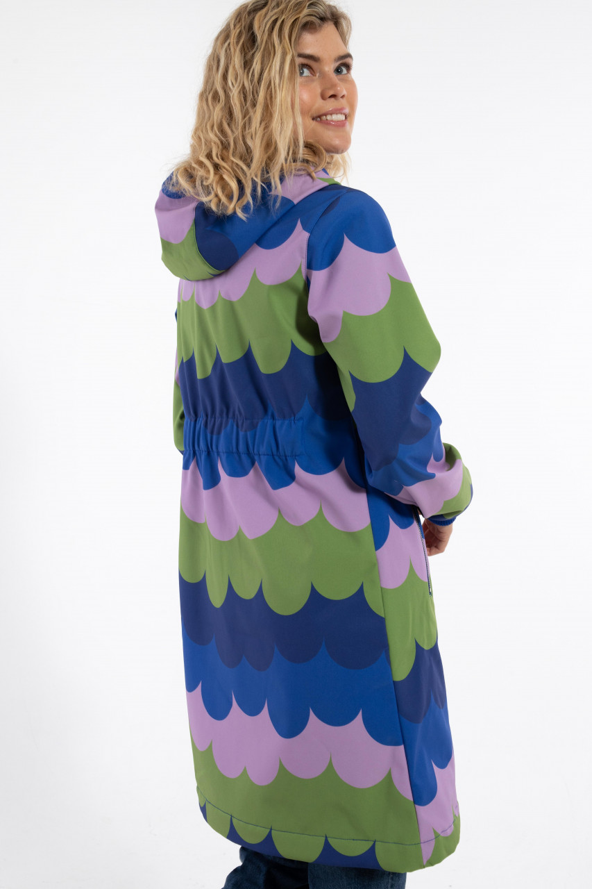 Danefae Danejane Damen Softshell Jacke Oliv Wellen Olive Soft Viola