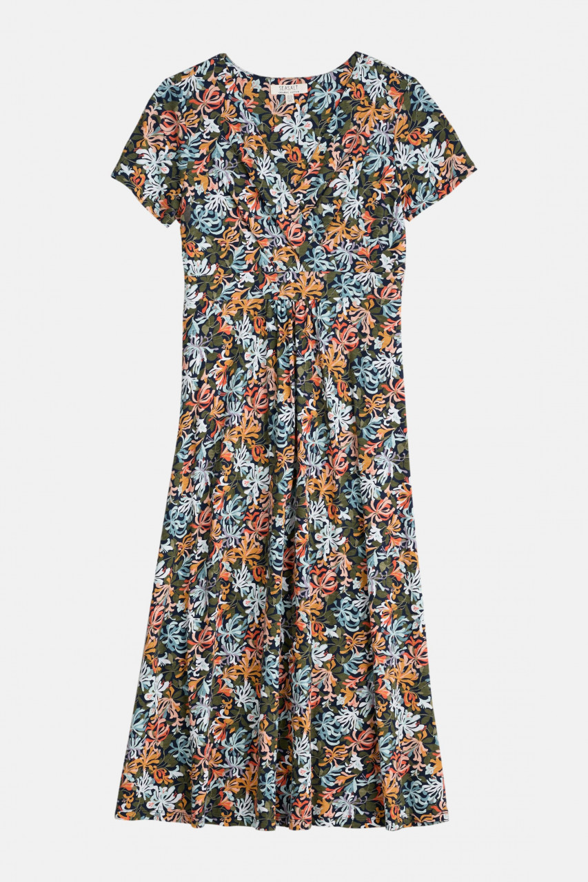 Seasalt Cornwall Kleid Chapelle Damen Grün Orange GOTS Organic