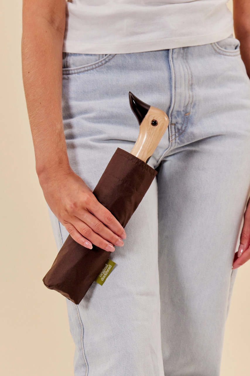 Original Duckhead Regenschirm Espresso Braun