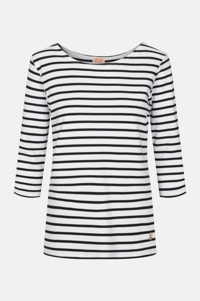 Streifenshirt Guérande Weiß Blau Gestreift für Damen von Armor Lux