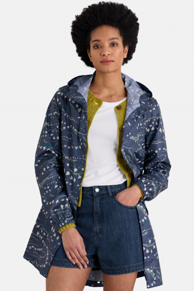 Seasalt Cornwall Regenjacke Pack It Damen Blau Vogel Packbar