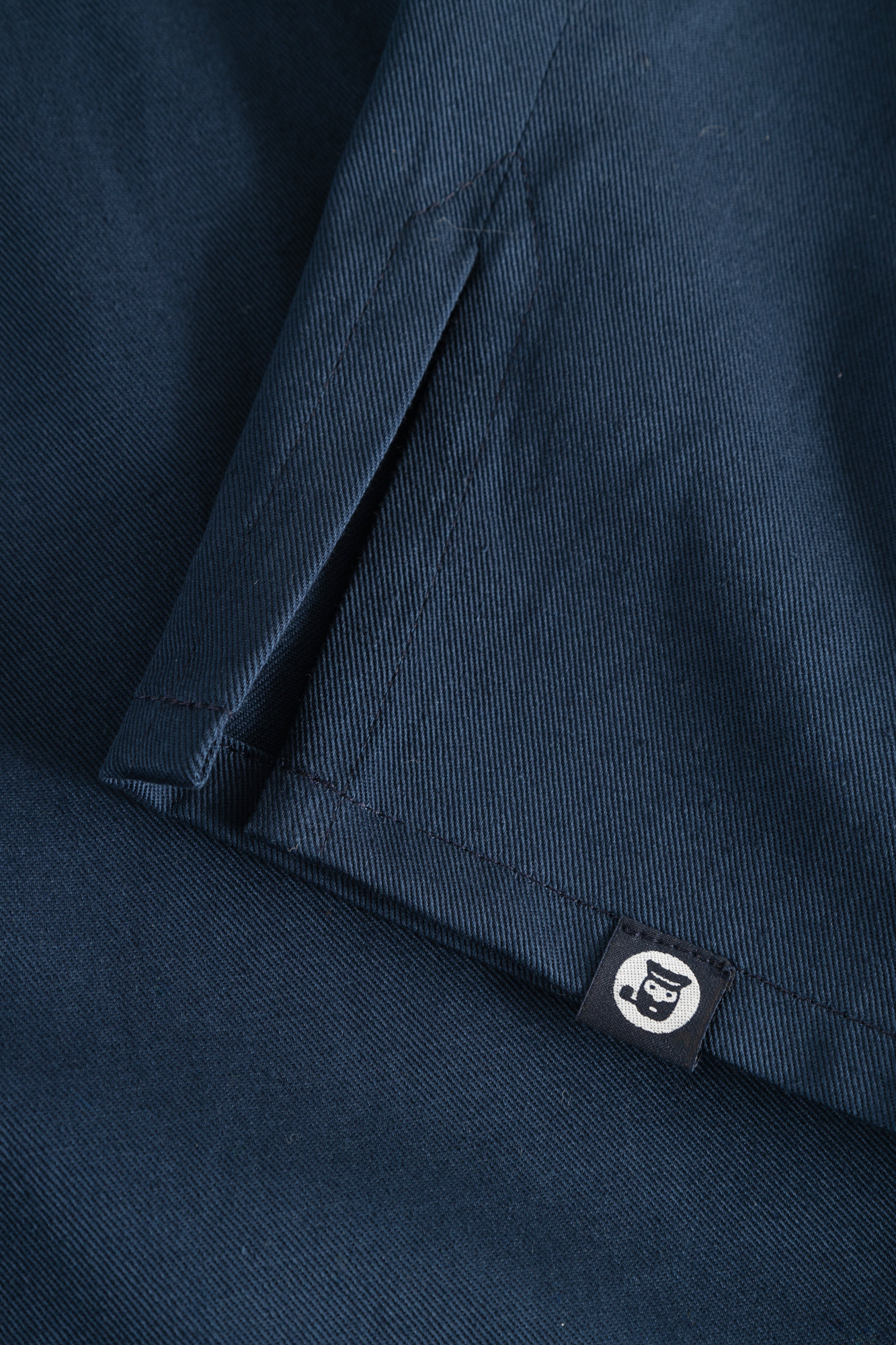 Hanseheld Stehkragen-Hemd Herren Navy-Blau Baumwolle GOTS Organic