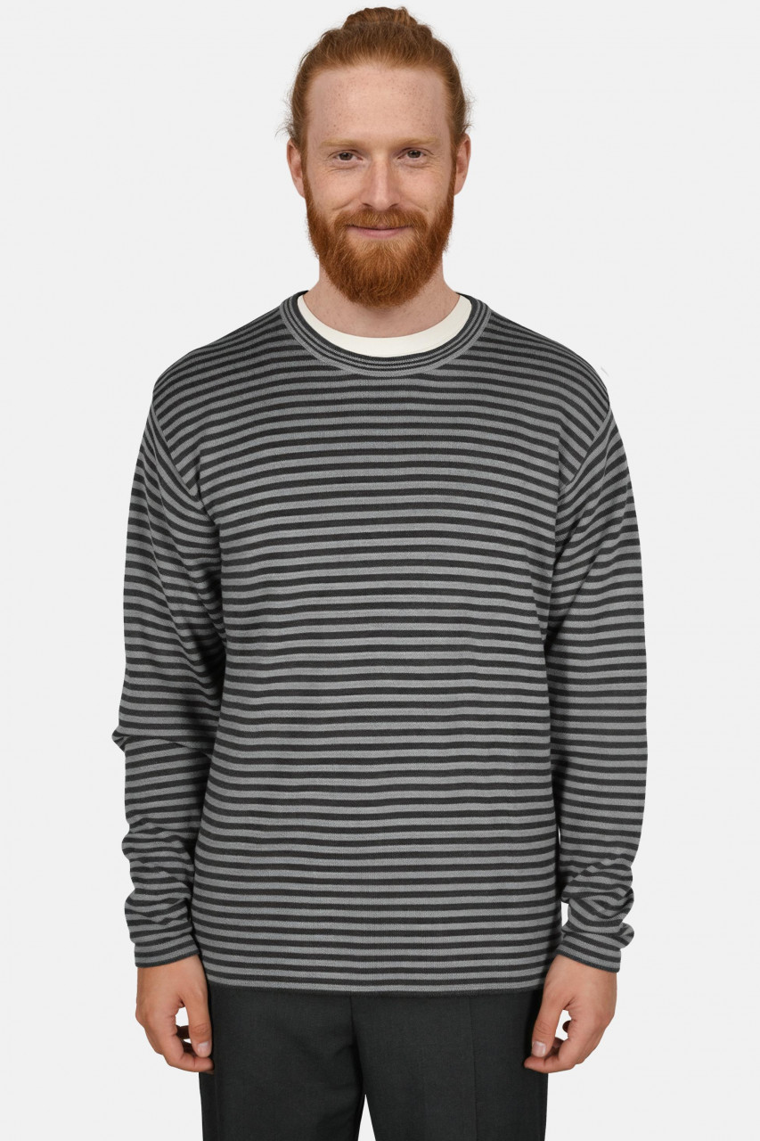 Hanseheld Strickpullover Merino Anthrazit Grau