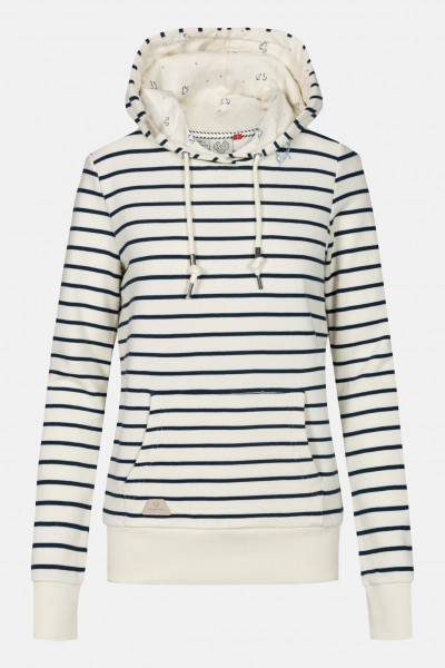 Ragwear Berit Stripes Damen Pullover White Weiß