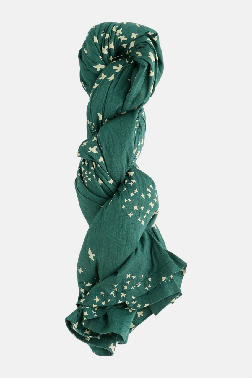 Seasalt Bluse Larissa Damen Dunkelgrün Petrol Weiß Vögel