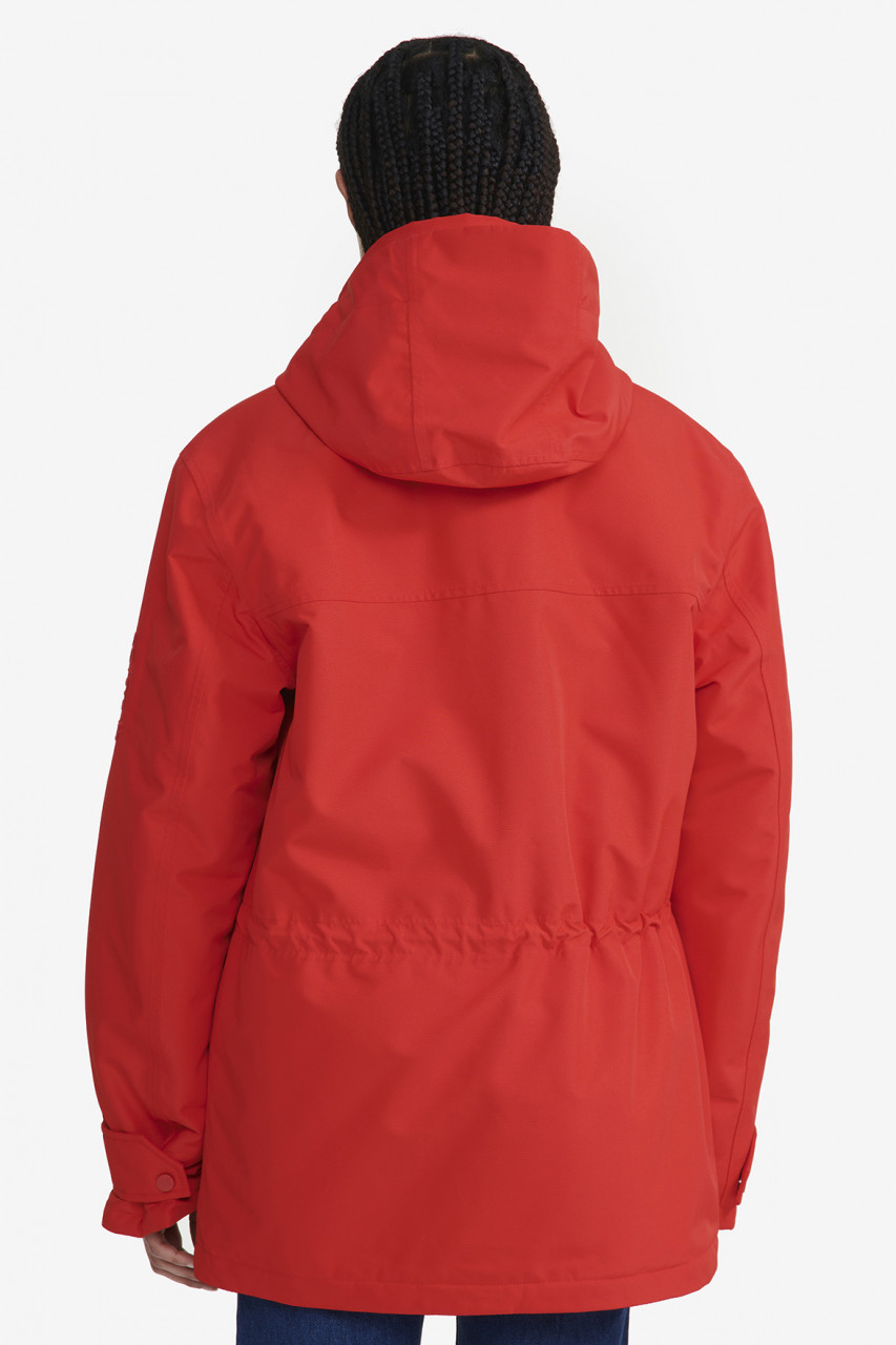 Aigle Regenjacke Copeland Gefüttert Rot Parka