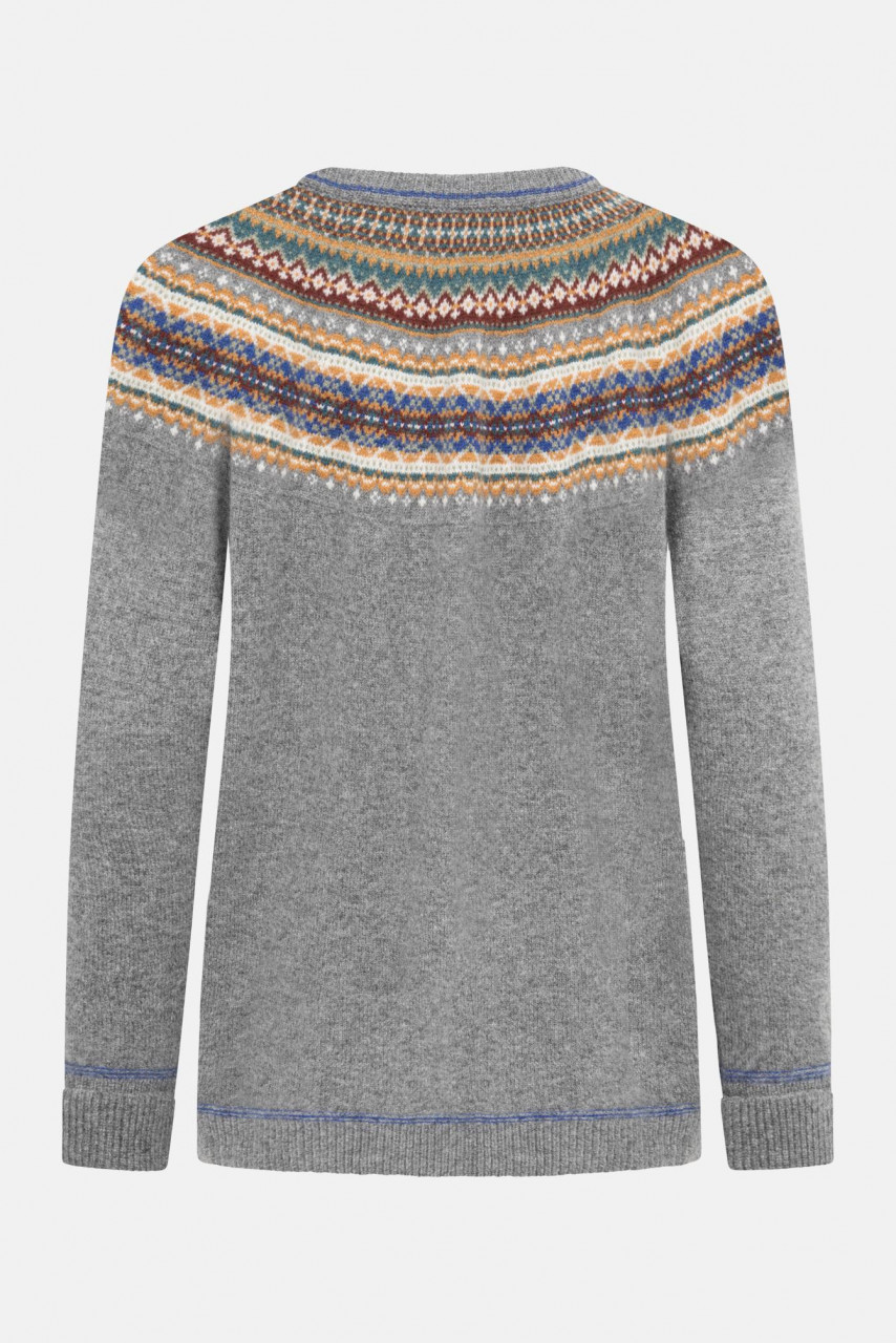 ERIBÉ Alpine Breeze Damen Pullover Grau Fairisle