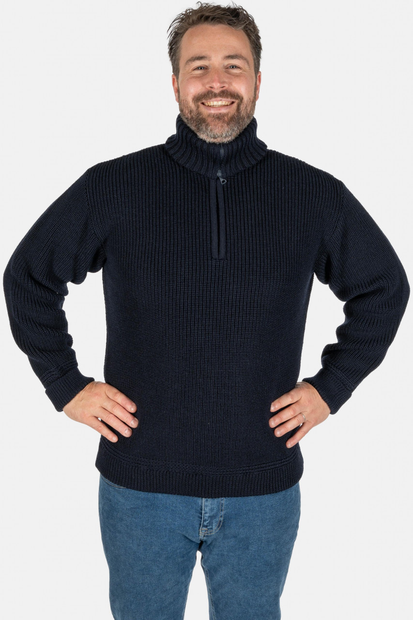 Troyer Hanseheld Wolle Herren Blau