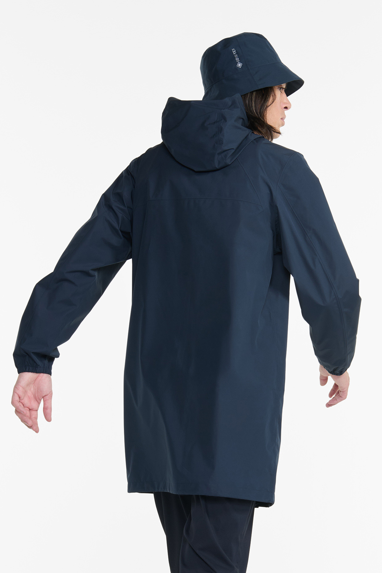 Aigle Regenjacke Dunkelblau Langer Parka Packbar Navy