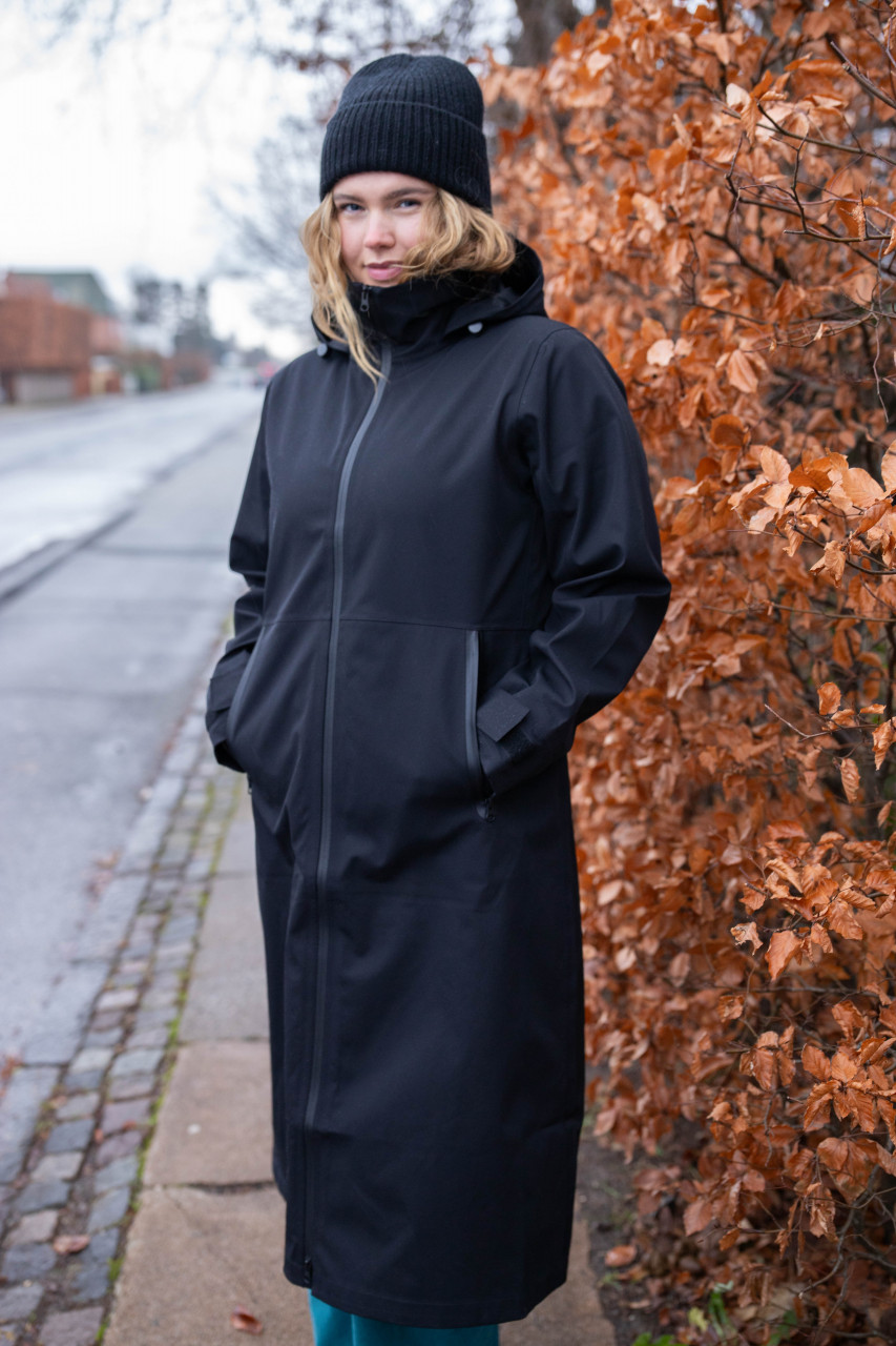 Danefae Danedogwalker Damen Regenmantel Schwarz Black