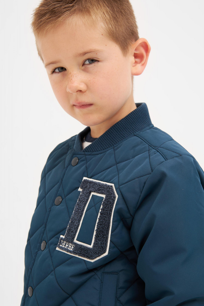 Derbe Quiltby College Kids Jacke Kinder Navy Dunkel Blau Nachhaltig