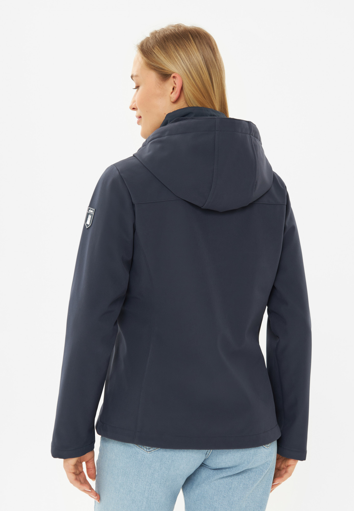 Softshelljacke blau - Model-Foto - Rückseite