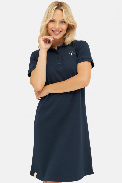Derbe Robbenschnute Damen Polo Kleid Navy Dunkelblau Nachhaltig Derbe Robbenschnute Damen Polo Kleid Navy Dunkelblau Nachhaltig