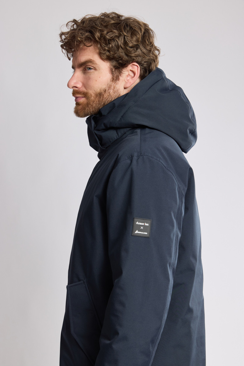 Armor Lux Parka Collab Herren Winterjacke Dunkelblau Marine