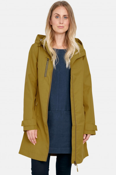 Seasalt Cornwall Coverack Coat Damen Baumwoll Regenmantel Oak Senf