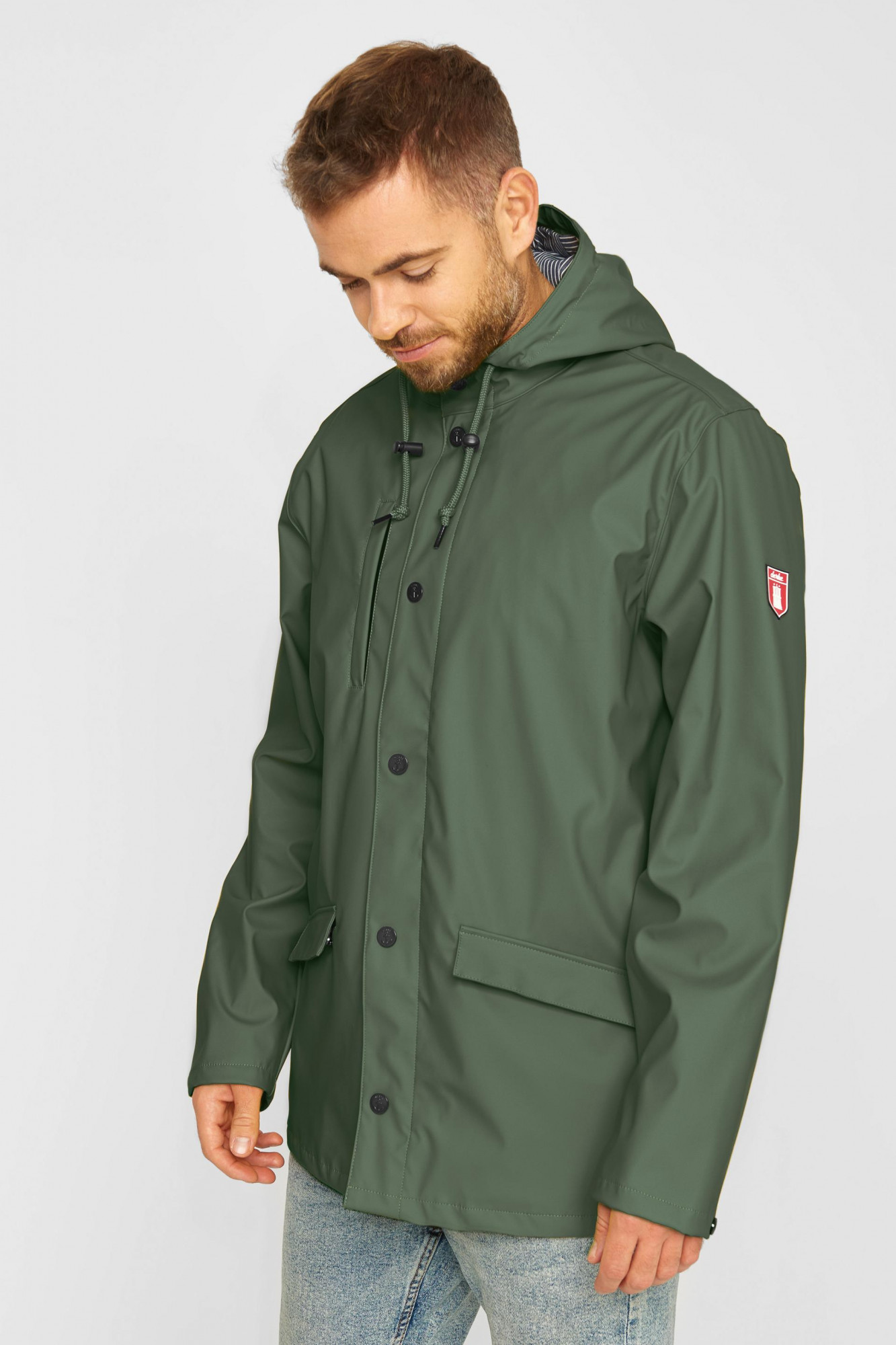 Derbe Passby Fisher Oliv Herren Regenjacke
