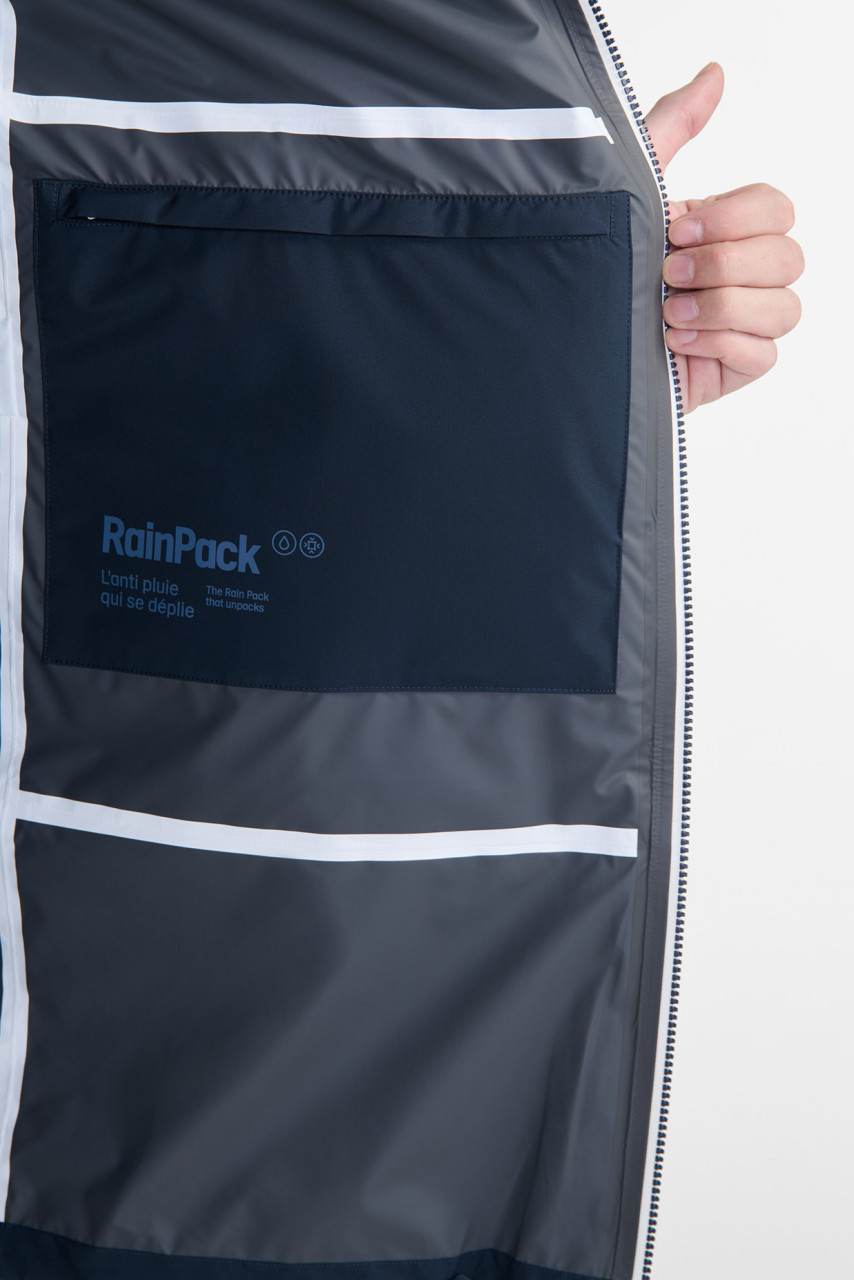 Aigle Regenjacke Dunkelblau Langer Parka Packbar Navy