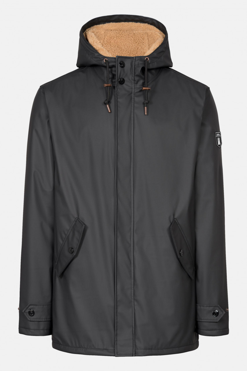 Derbe Trekholm Herren Regenjacke Phantom Caramel Schwarz Gefüttert