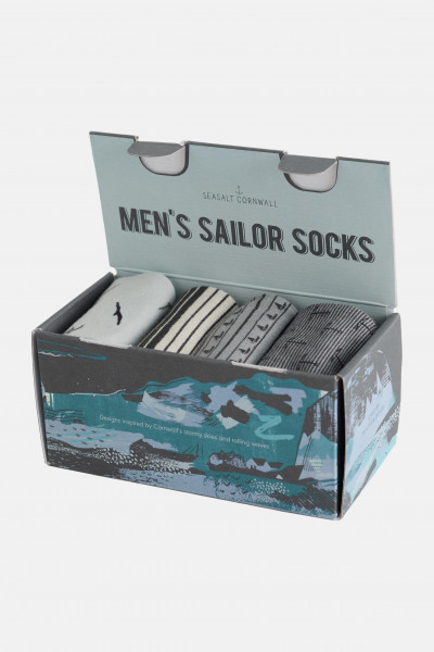 Seasalt Cornwall Men's Stormy Seas Socks 4er Set Herrensocken Wind Wash Mix