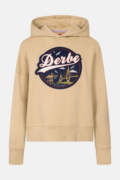 Derbe Hafenbrücke Hoodie Damen Pullover Caramel Ocker Hellbraun Derbe Hafenbrücke Hoodie Damen Pullover Caramel Ocker Hellbraun
