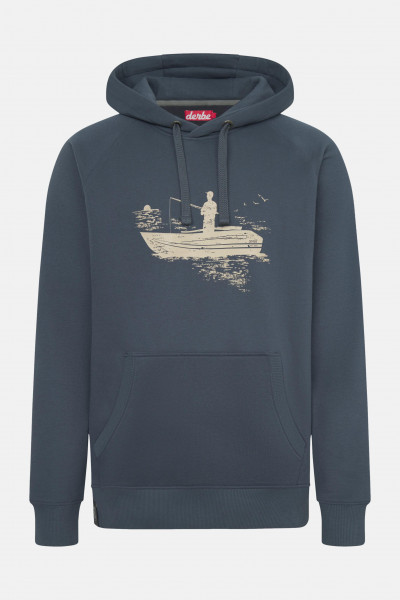 Derbe Hoodie Angler Herren Blau Pullover