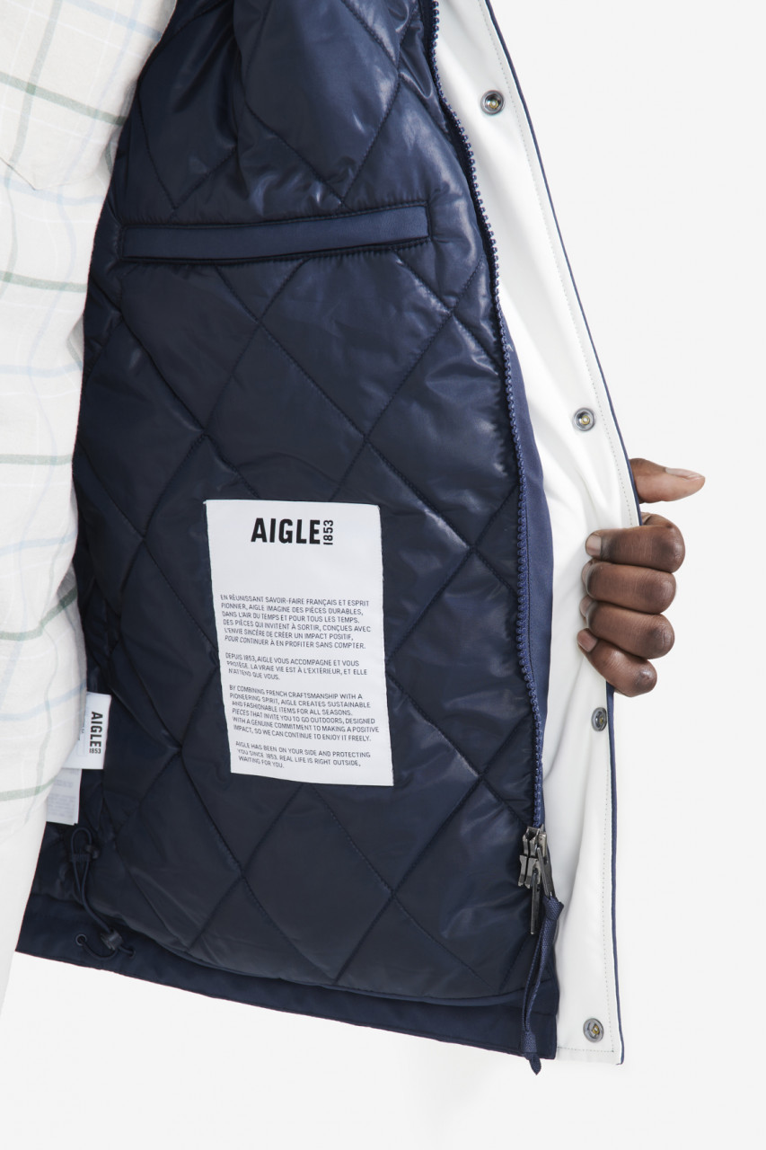 Aigle Regenjacke Copeland Gefüttert Dunkelblau Parka