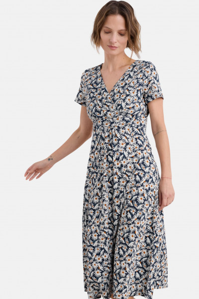 Seasalt Kleid Chapelle Damen Blau Blumen Daisy Margerite GOTS Organic