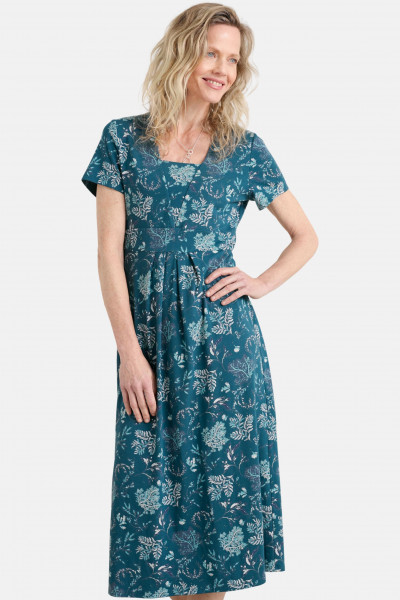 Seasalt Cornwall Seed Packet Damen Kleid Türkis Petrol Floral Seasalt Cornwall Seed Packet Damen Kleid Türkis Petrol Floral