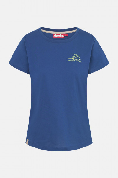 Derbe T-Shirt Meeressonne Damen Blau GOTS Organic Derbe T-Shirt Meeressonne Damen Blau GOTS Organic