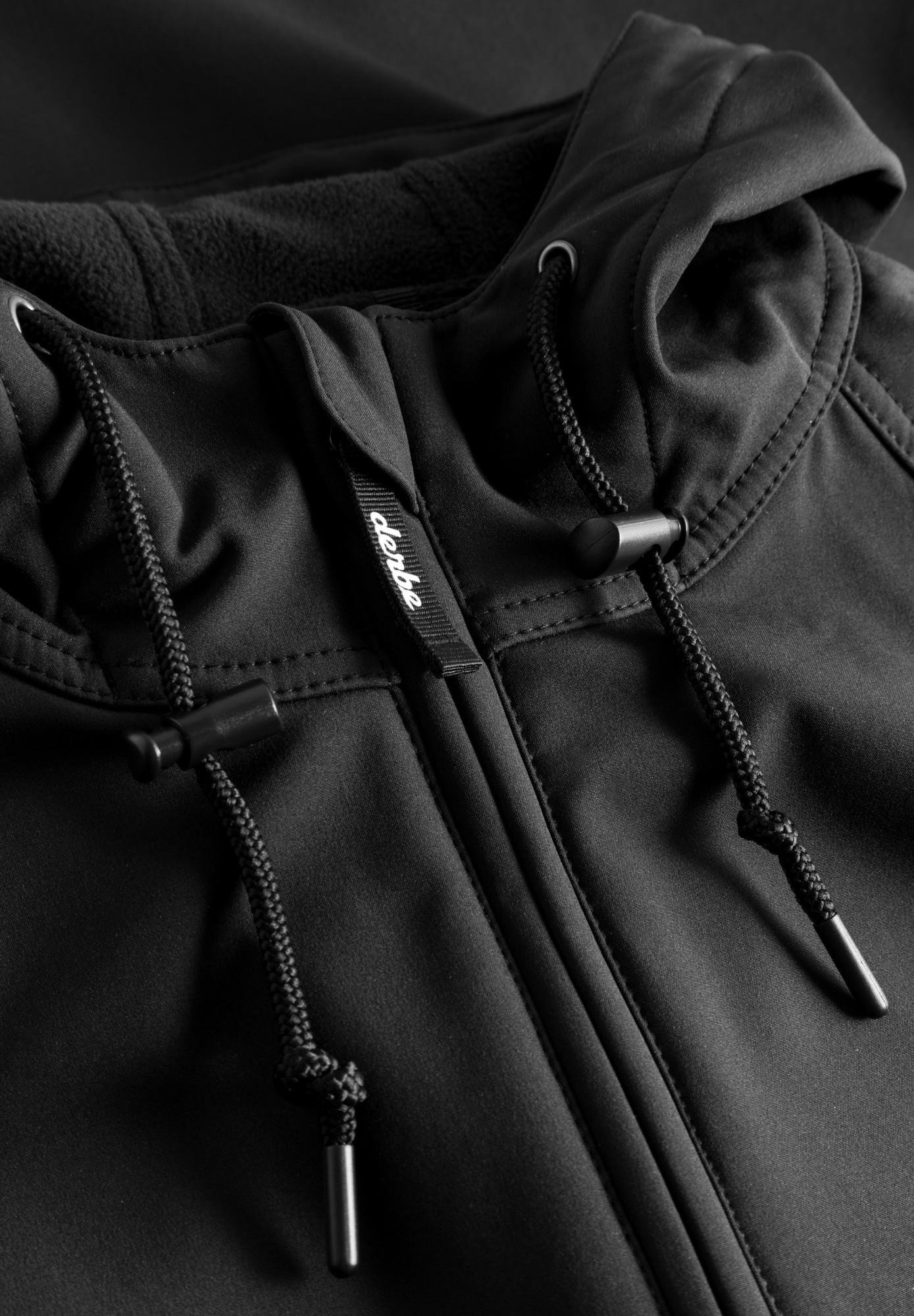 Detailbild von Softshelljacke Island Friese Schwarz für Damen von derbe