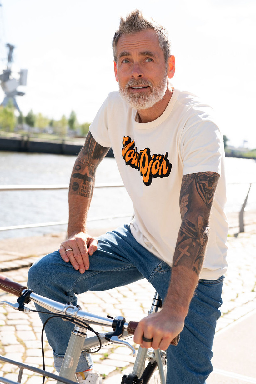 Derbe T-Shirt Moin Djöh Herren Weiß