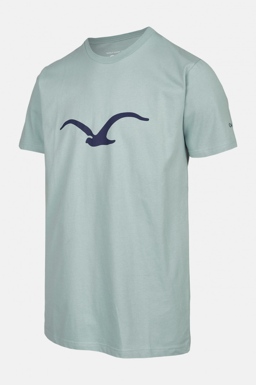 Cleptomanicx Herren T-Shirt Möwe Arona Blue Blau Baumwolle Nachhaltig