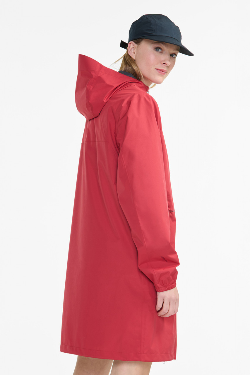 Aigle Regenjacke Rot Langer Parka Packbar