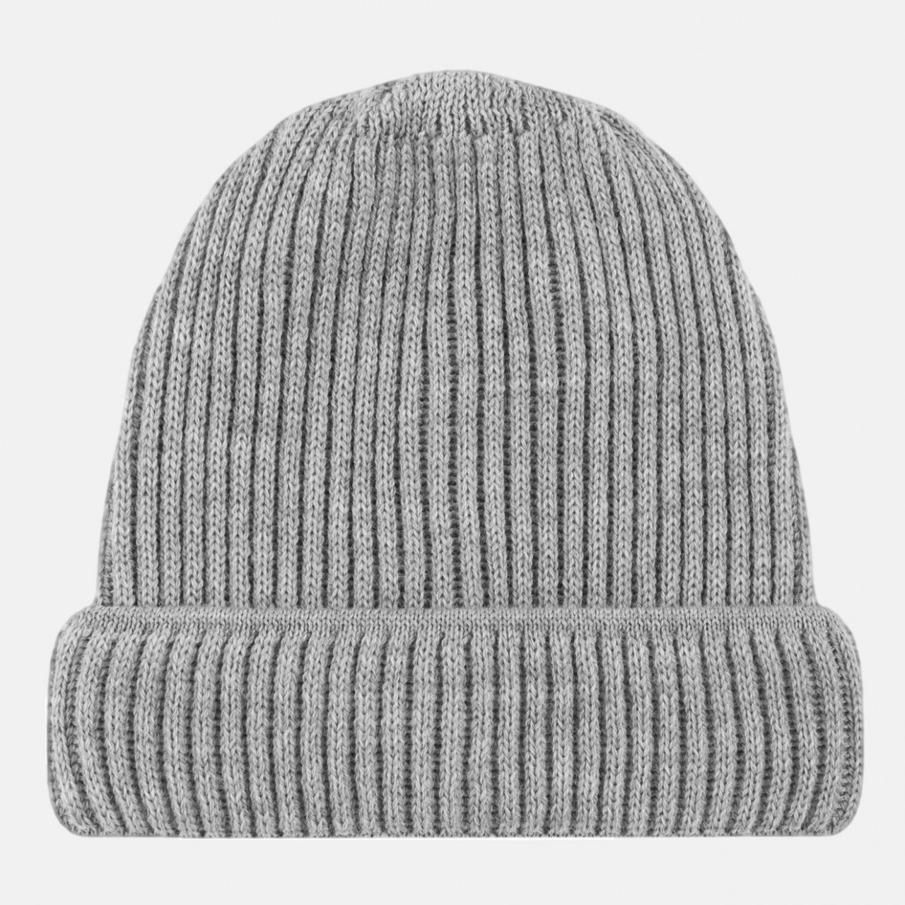 Strickmütze Rippstrick Merino Grau für Unisex von Hanseheld