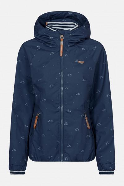 Ragwear Dizzie Marina Damen Regenjacke Navy Dunkelblau Anker
