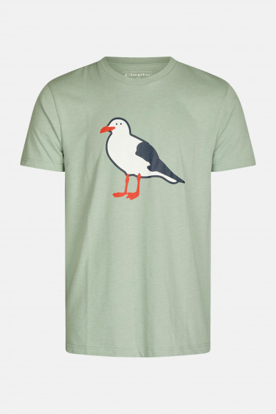 Cleptomanicx Herren T-Shirt OG Gull Möwe Heather Ice Green Hellgrün Baumwolle Nachhaltig Cleptomanicx Herren T-Shirt OG Gull Möwe Heather Ice Green Hellgrün Baumwolle Nachhaltig