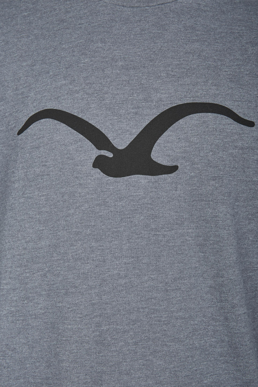 Cleptomanicx Herren T-Shirt Möwe Heather Forged Iron Grau Baumwolle Nachhaltig