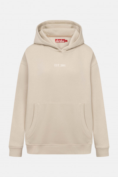 Derbe Hoodie Moin X Damen Beige Kapuzenpullover