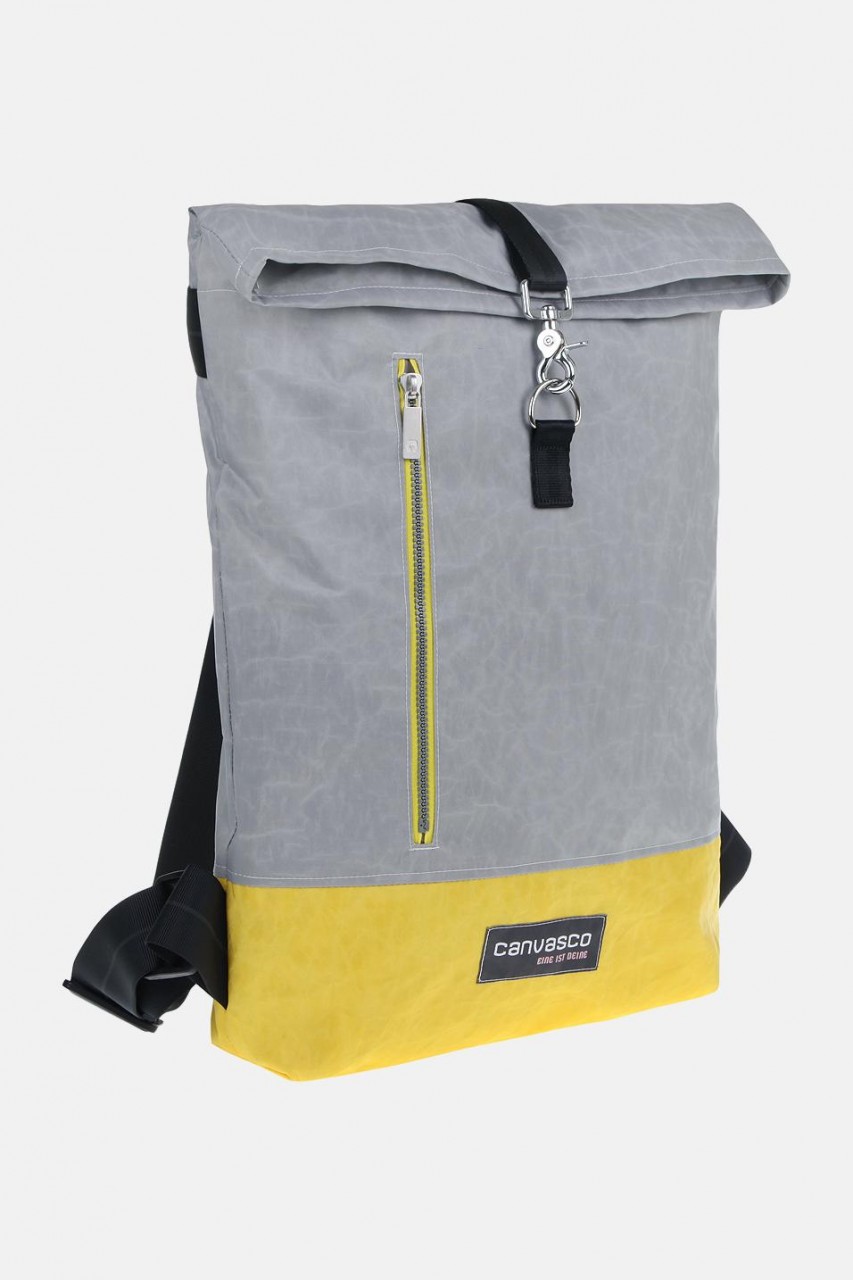 Canvasco Urban Wanda Segeltuch Rucksack Grau Gelb