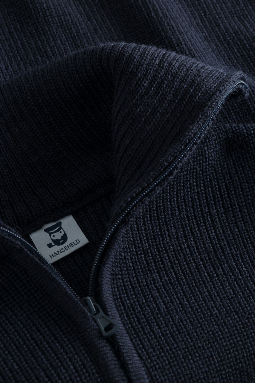 Detailbild von Troyer Wolle Marine-Blau für Damen von Hanseheld