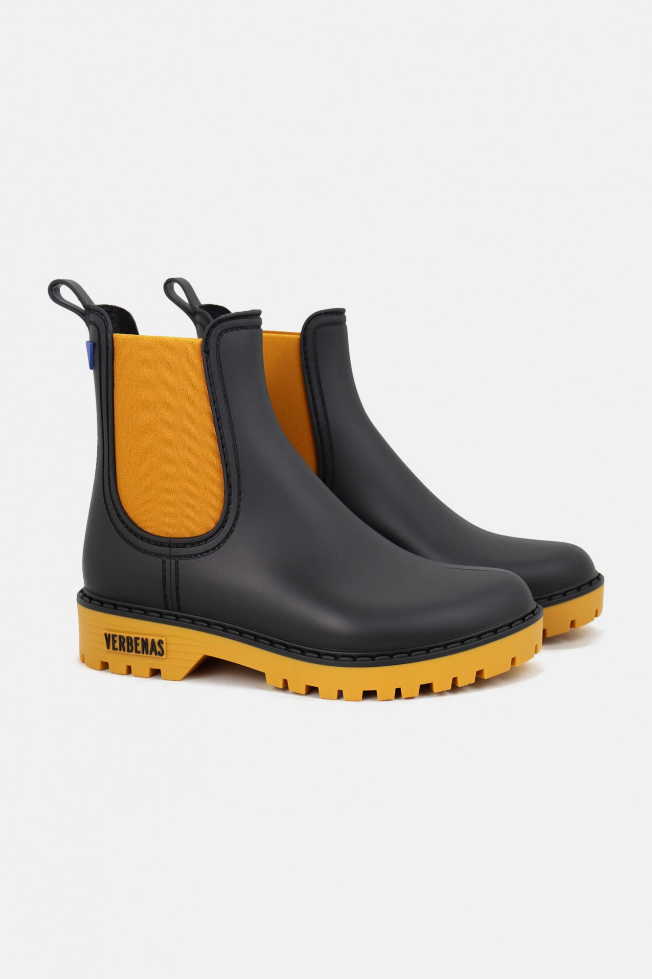 Verbenas Gummistiefel Gaudi Mate Damen Schwarz Gelb