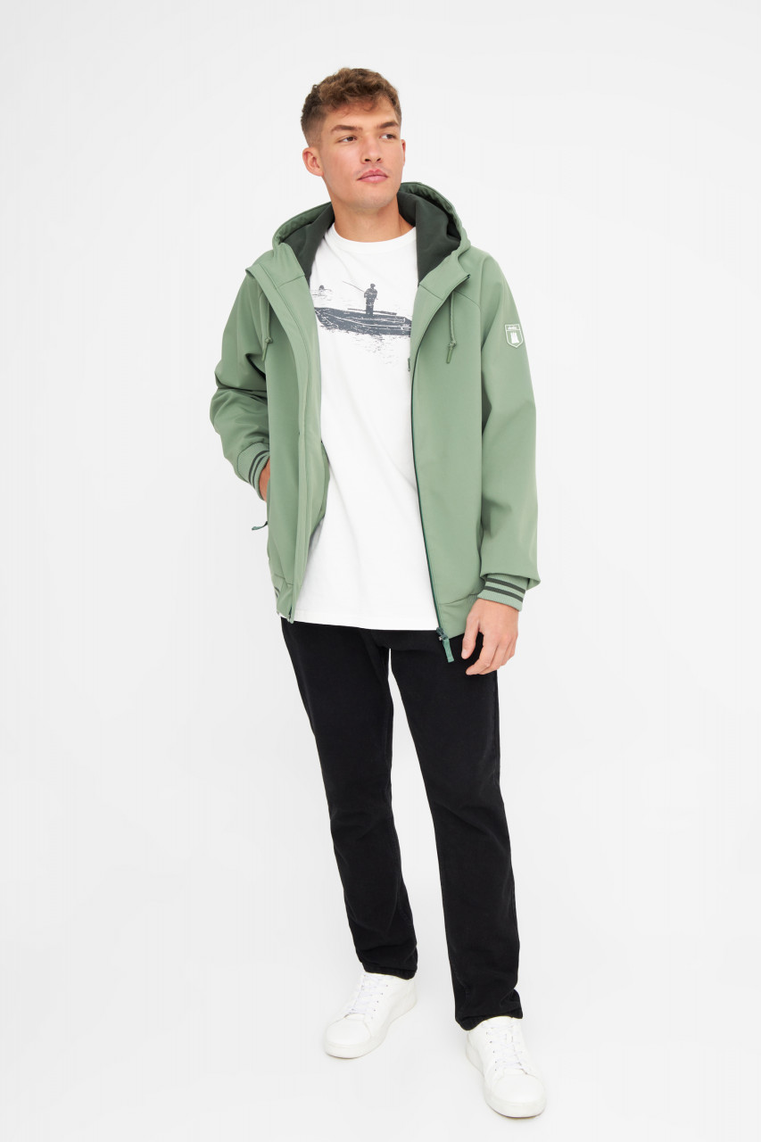 Derbe Softshelljacke Helgoby Herren Hellgrün Nachhaltig