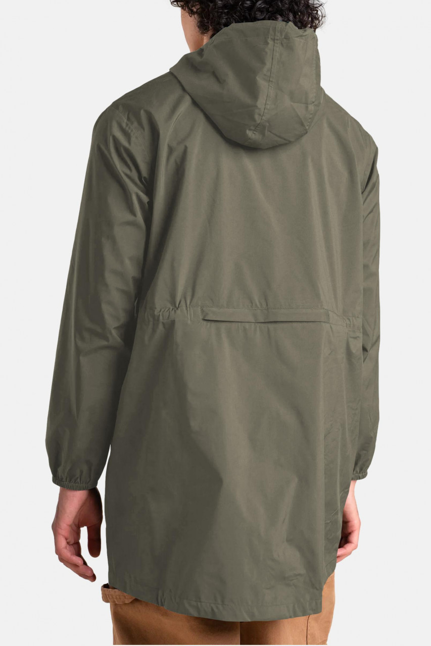 Flotte Regenjacke oliv grün  - Mann - Rückansicht