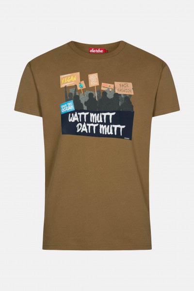 kk Derbe Watt mutt datt mutt Herren T-Shirt Otter Braun Derbe Watt mutt datt mutt Herren T-Shirt Otter Braun