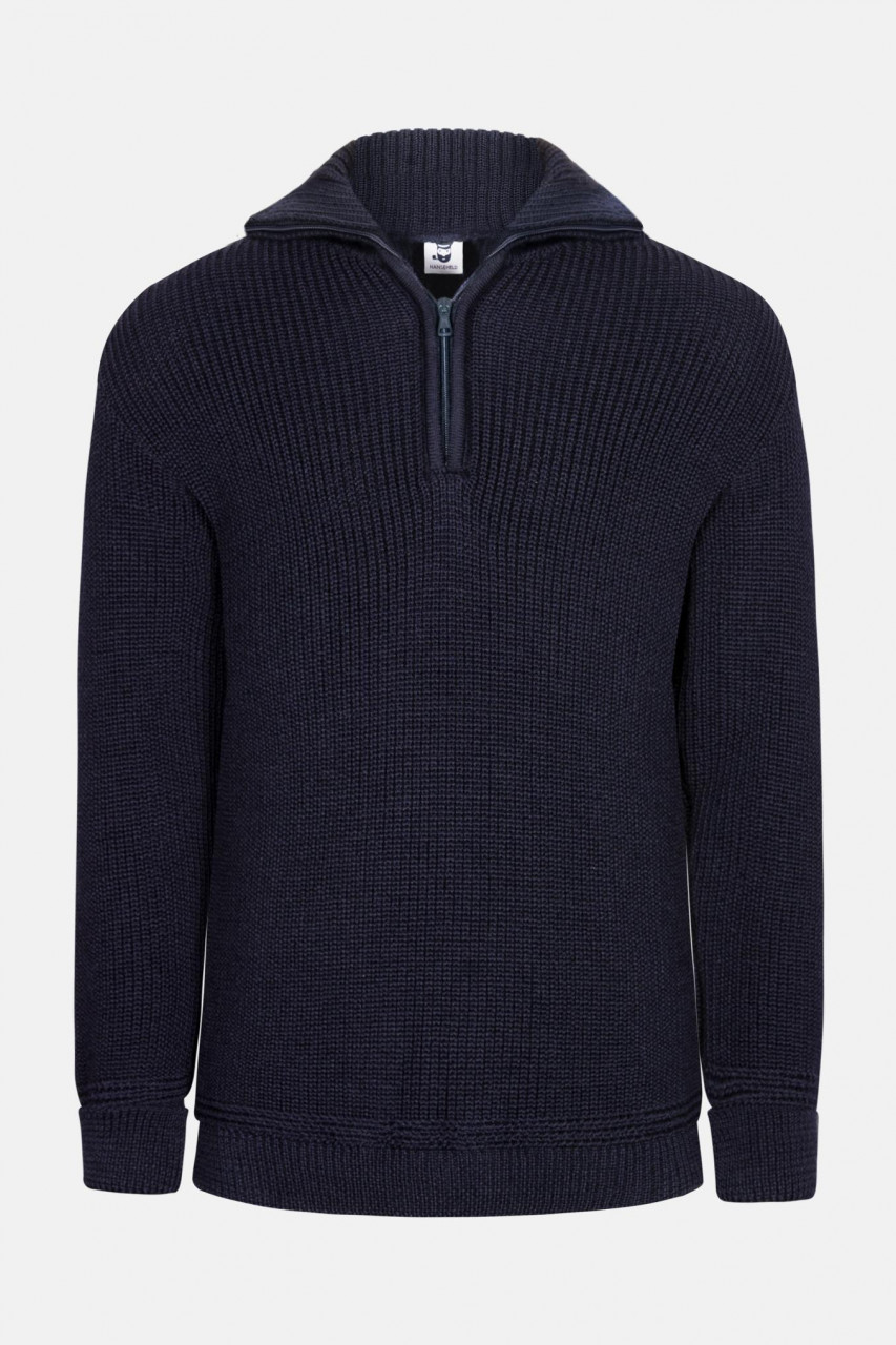 Troyer Hanseheld Wolle Herren Blau