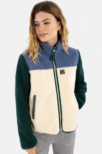 Danefae Danebirk Fleecejacke Weiß Blau Grün