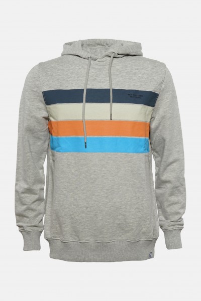 RVLT Revolution Herren Hoodie Grau Streifen